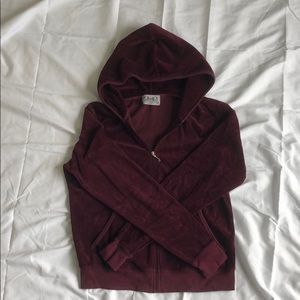 Juicy couture XL maroon velour classic hoodie